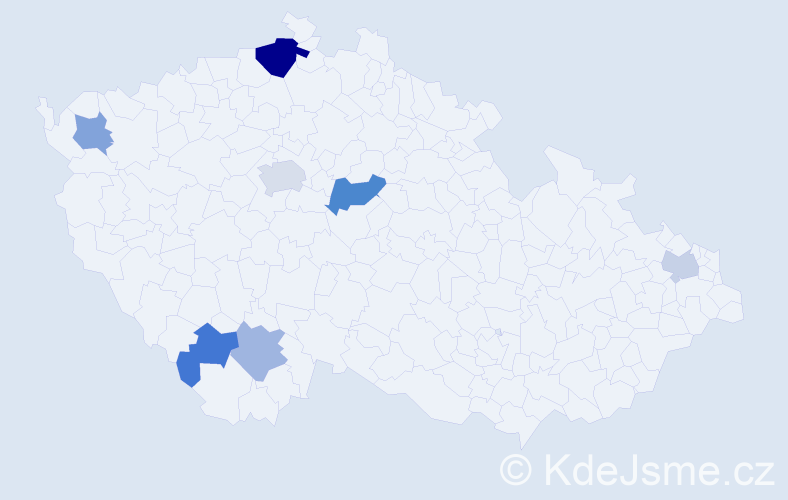 Příjmení: 'Kowalewski', počet výskytů 12 v celé ČR