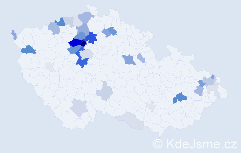 Příjmení: 'Rákos', počet výskytů 122 v celé ČR