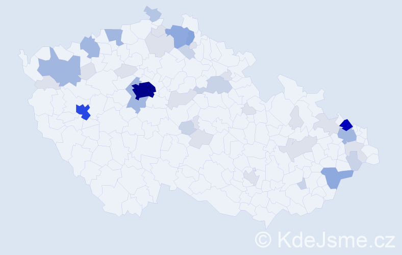 Příjmení: 'Hofrichter', počet výskytů 132 v celé ČR