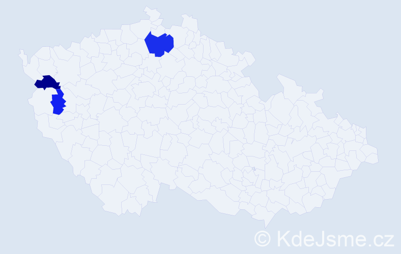 Příjmení: 'Tursová', počet výskytů 7 v celé ČR