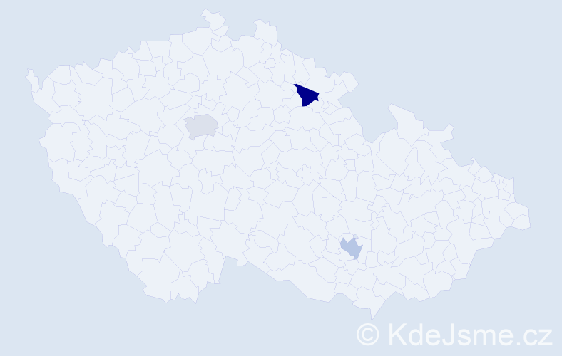 Příjmení: 'Islamajová', počet výskytů 3 v celé ČR