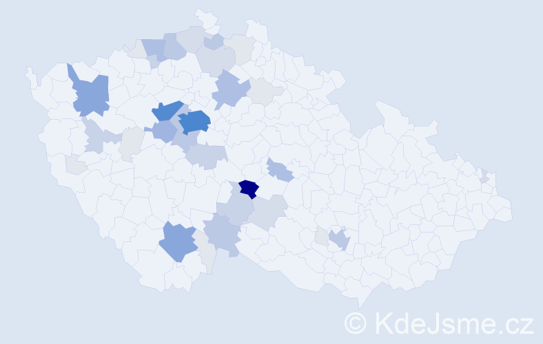 Příjmení: 'Kameš', počet výskytů 156 v celé ČR