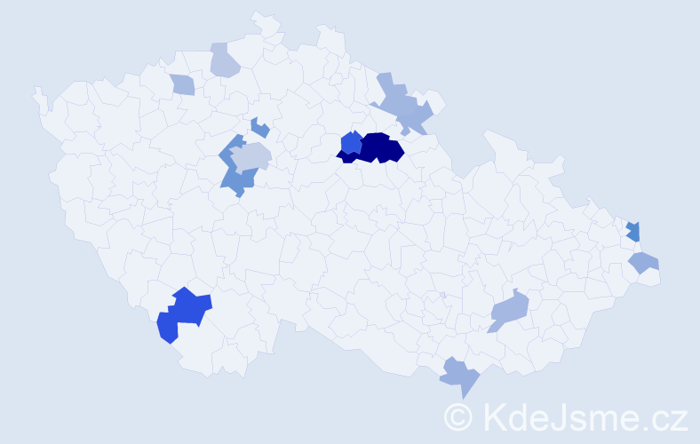 Příjmení: 'Koritenská', počet výskytů 33 v celé ČR