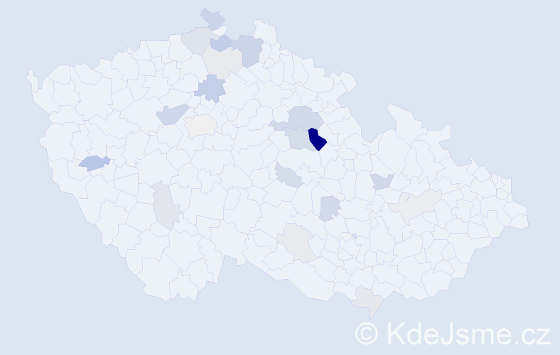 Příjmení: 'Laksar', počet výskytů 53 v celé ČR