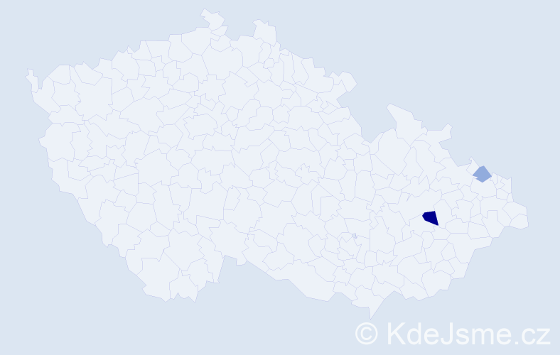 Příjmení: 'Kies', počet výskytů 3 v celé ČR