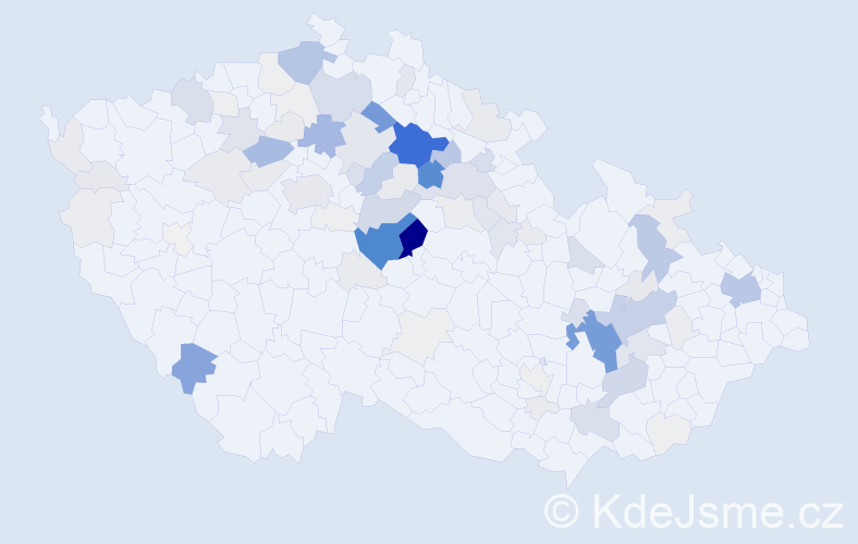 Příjmení: 'Čurejová', počet výskytů 489 v celé ČR