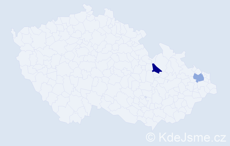 Příjmení: 'Skrottová', počet výskytů 10 v celé ČR