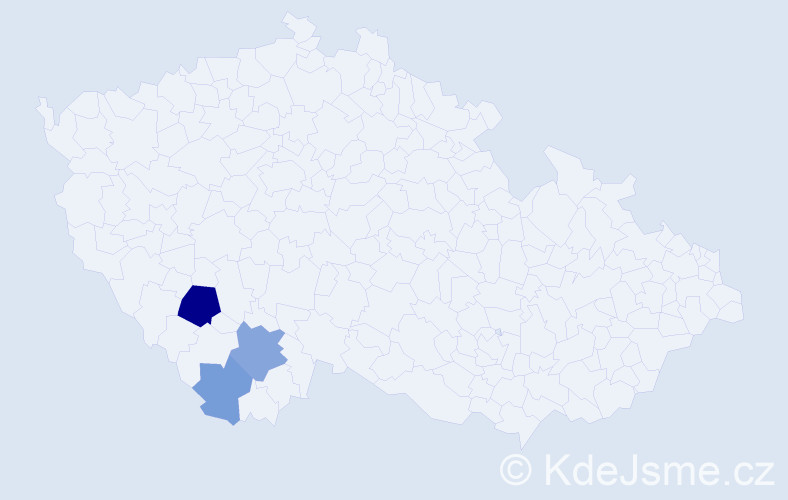 Příjmení: 'Oberpfalzerová', počet výskytů 13 v celé ČR