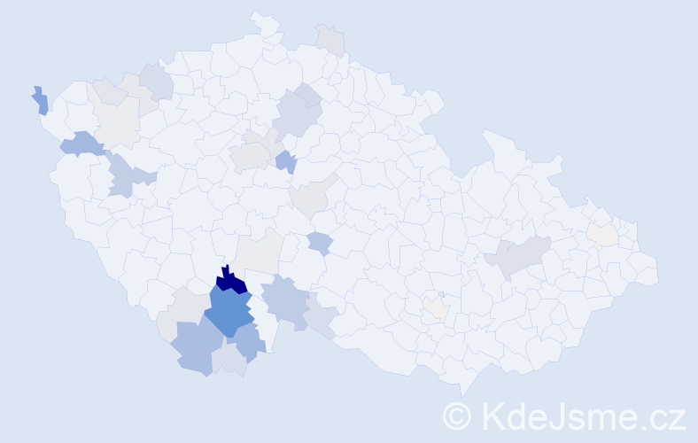 Příjmení: 'Marhounová', počet výskytů 132 v celé ČR