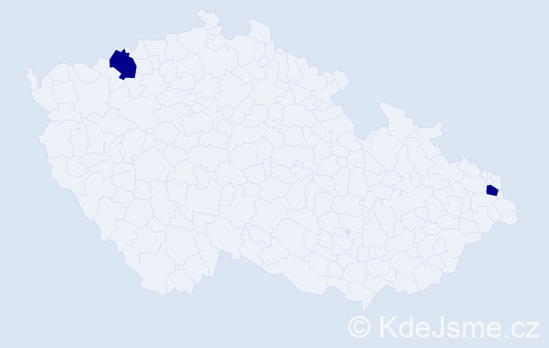 Příjmení: 'Kolárovská', počet výskytů 8 v celé ČR