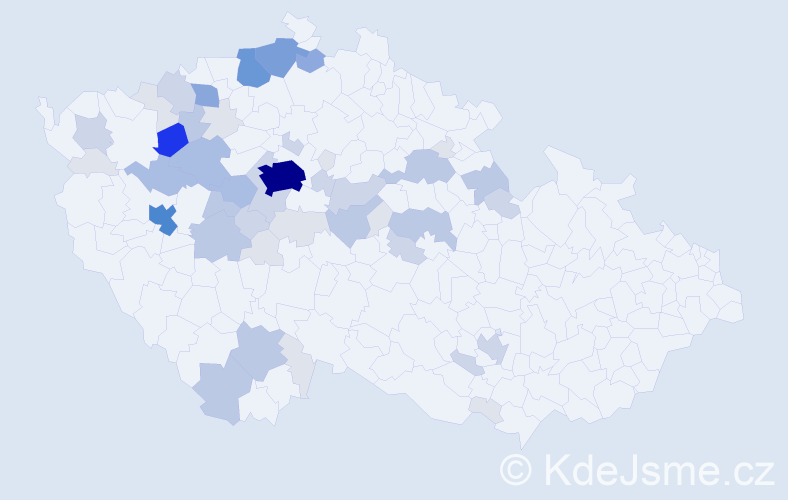 Příjmení: 'Kail', počet výskytů 161 v celé ČR