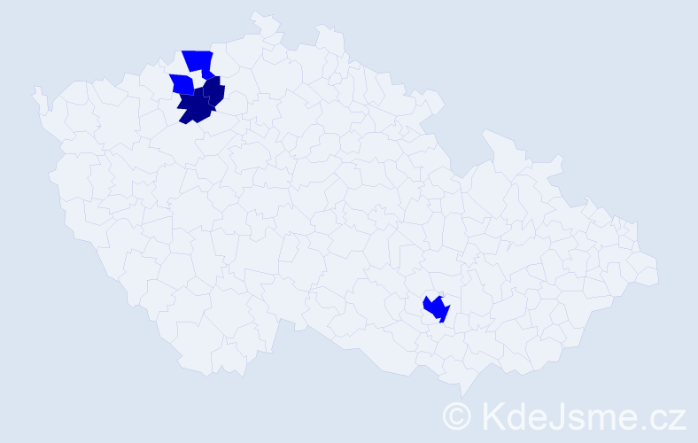 Příjmení: 'Gaertner', počet výskytů 7 v celé ČR
