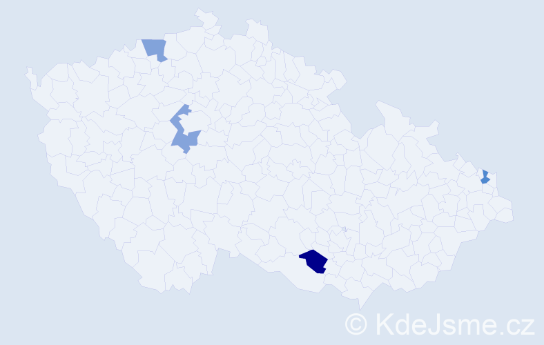Příjmení: 'Bauckmannová', počet výskytů 4 v celé ČR