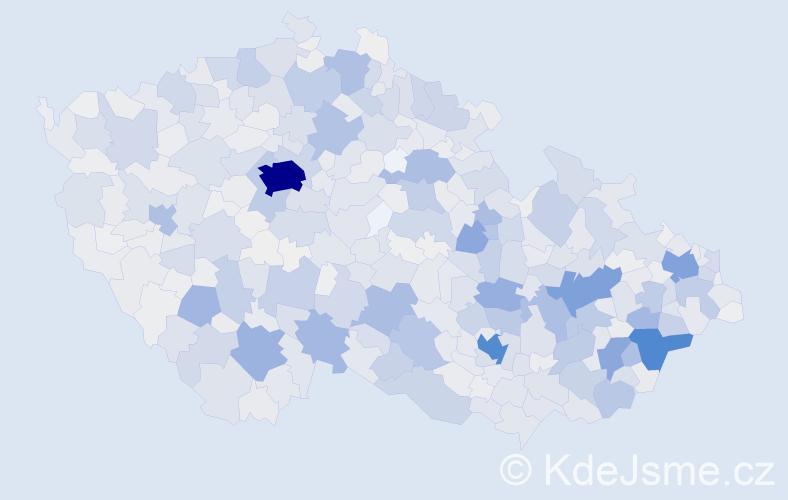 Příjmení: 'Kovářová', počet výskytů 7160 v celé ČR