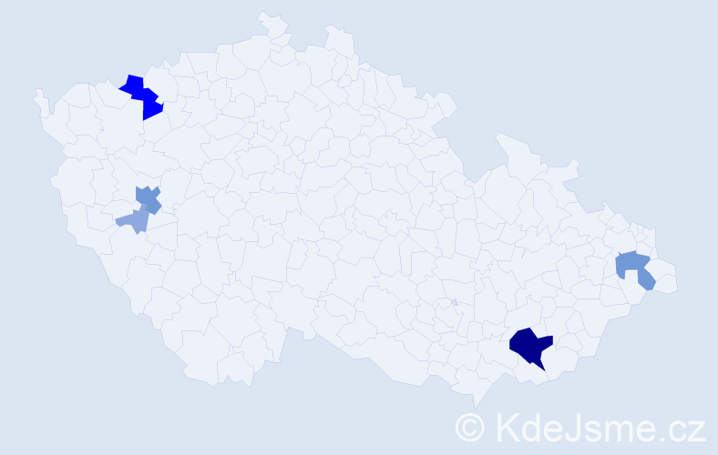 Příjmení: 'Kubovová', počet výskytů 15 v celé ČR