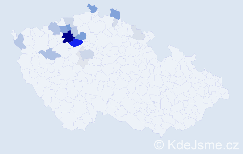 Příjmení: 'Purchartová', počet výskytů 65 v celé ČR