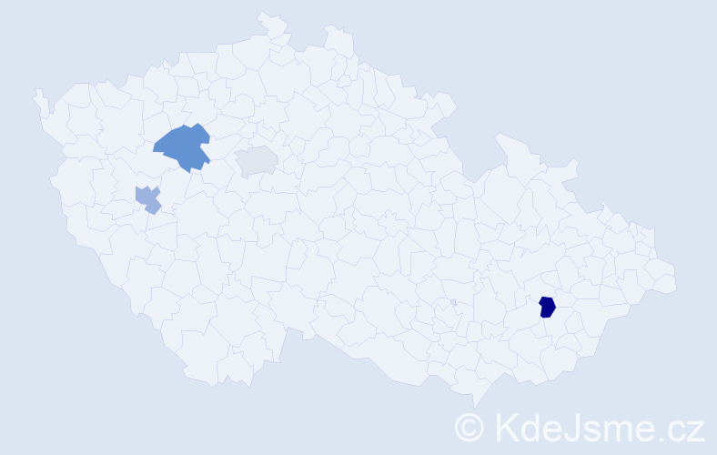 Příjmení: 'Bobrovska', počet výskytů 4 v celé ČR