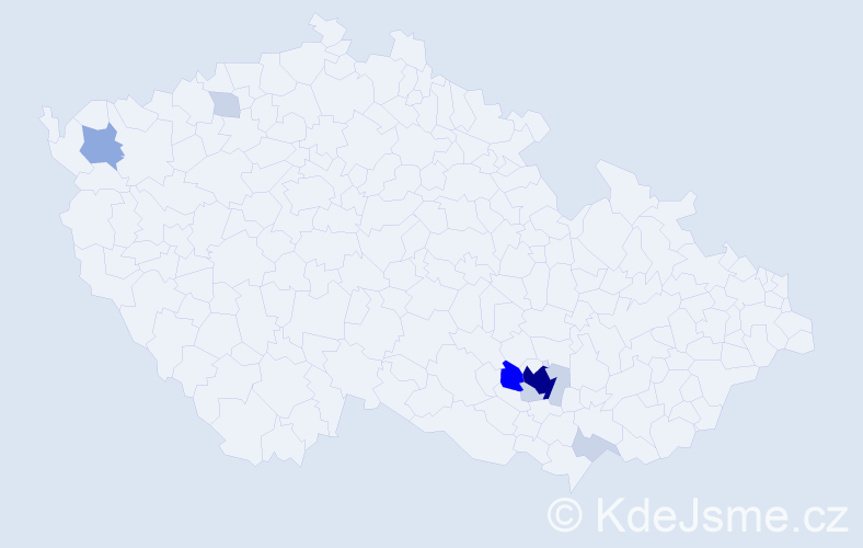 Příjmení: 'Štossová', počet výskytů 28 v celé ČR