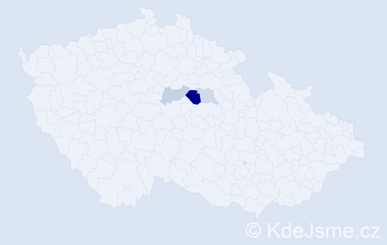 Příjmení: 'Stačinová', počet výskytů 12 v celé ČR