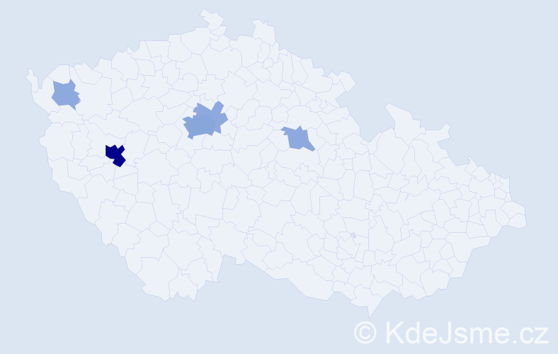 Příjmení: 'Kunzendörfer', počet výskytů 14 v celé ČR