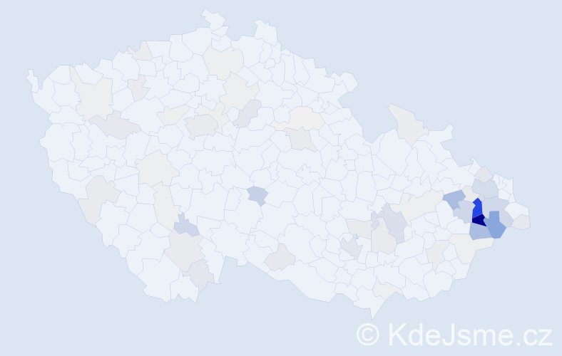 Příjmení: 'Babinec', počet výskytů 248 v celé ČR