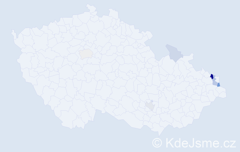 Příjmení: 'Wybraniec', počet výskytů 23 v celé ČR