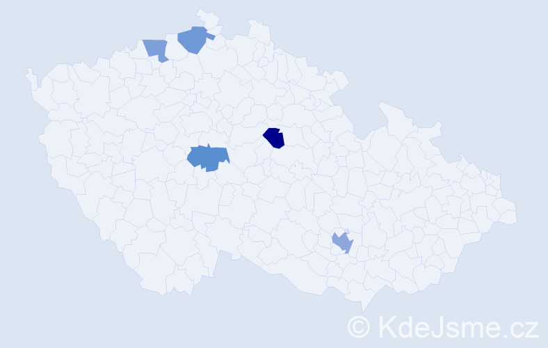 Příjmení: 'Recska', počet výskytů 6 v celé ČR