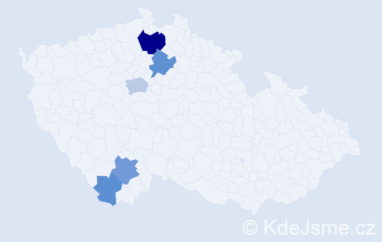 Příjmení: 'Zemjánková', počet výskytů 13 v celé ČR