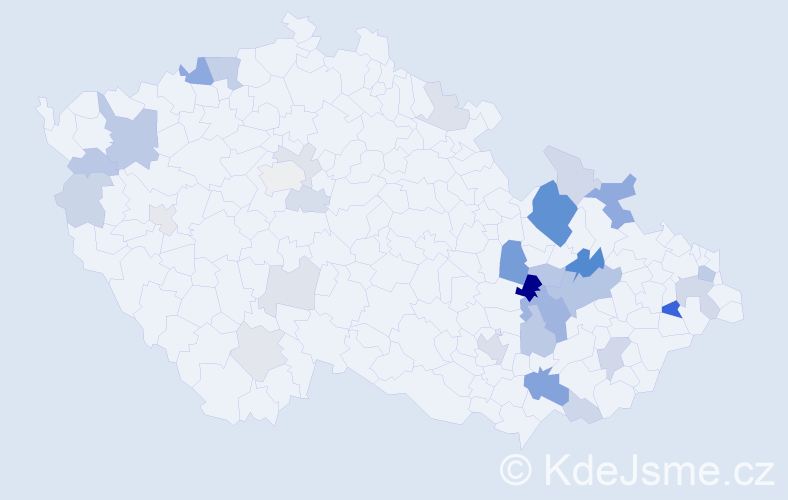 Příjmení: 'Aberlová', počet výskytů 78 v celé ČR