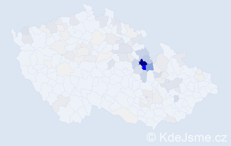 Příjmení: 'Pirkl', počet výskytů 361 v celé ČR