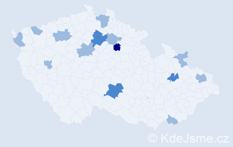 Příjmení: 'Arvay', počet výskytů 22 v celé ČR