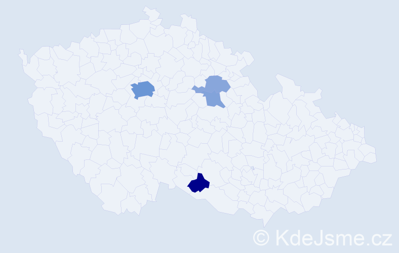 Příjmení: 'Kolochavyn', počet výskytů 13 v celé ČR