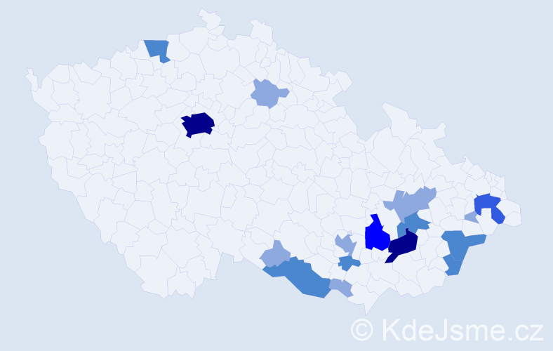 Příjmení: 'Dobíšek', počet výskytů 35 v celé ČR