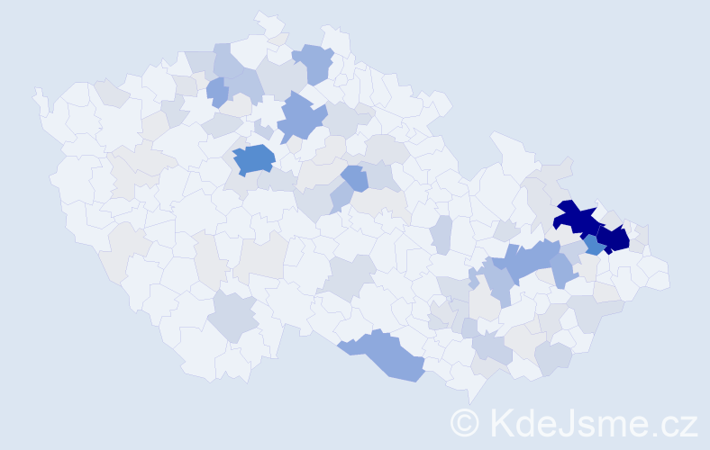 Příjmení: 'Honová', počet výskytů 419 v celé ČR