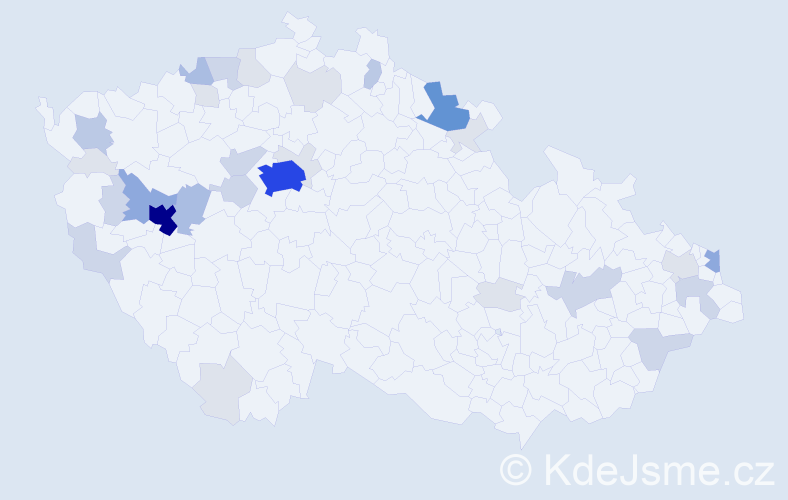 Příjmení: 'Bartovský', počet výskytů 106 v celé ČR