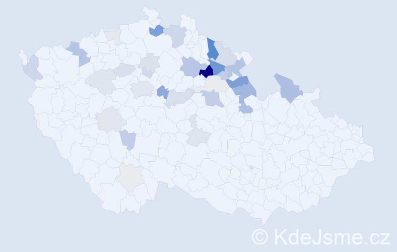 Příjmení: 'Fleglová', počet výskytů 84 v celé ČR