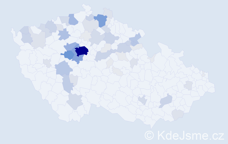 Příjmení: 'Hrudka', počet výskytů 224 v celé ČR