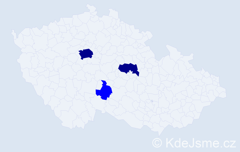 Příjmení: 'Klyuchkey', počet výskytů 8 v celé ČR