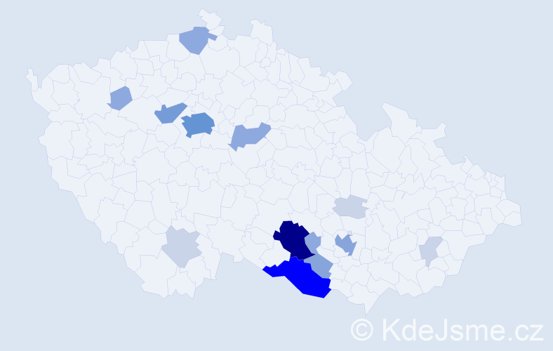 Příjmení: 'Piálková', počet výskytů 49 v celé ČR