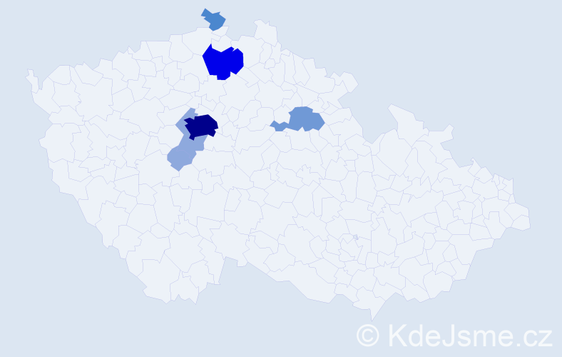 Příjmení: 'Kirchberger', počet výskytů 18 v celé ČR