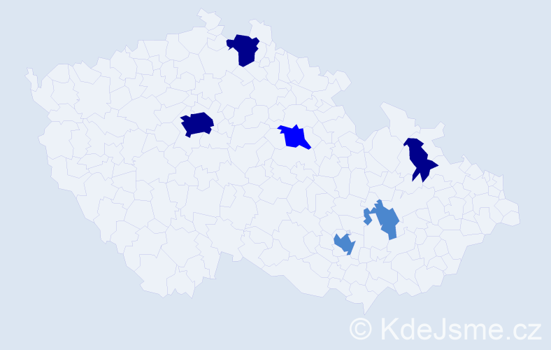 Příjmení: 'Lloyd', počet výskytů 13 v celé ČR