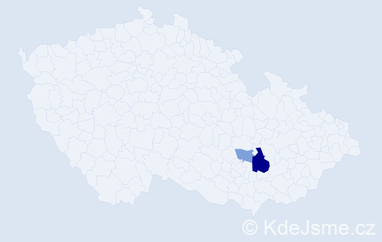 Příjmení: 'Piňous', počet výskytů 18 v celé ČR