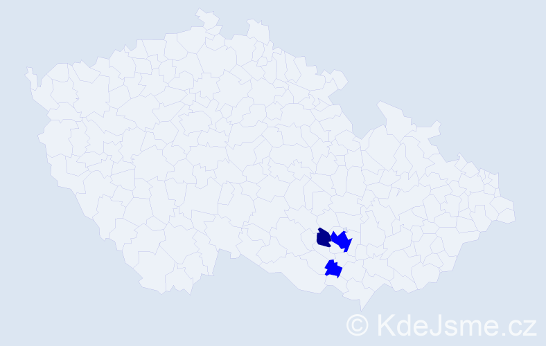 Příjmení: 'Štekleinová', počet výskytů 4 v celé ČR
