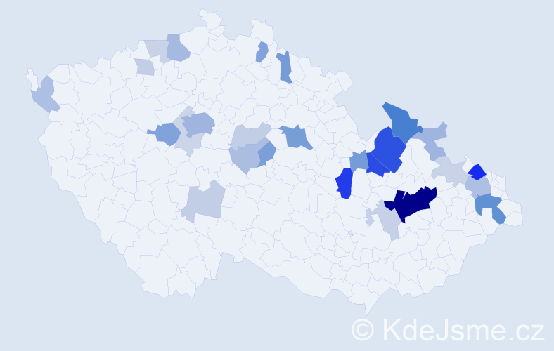 Příjmení: 'Brix', počet výskytů 83 v celé ČR