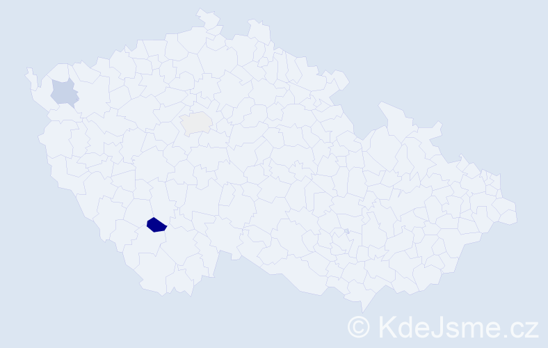 Příjmení: 'Urchsová', počet výskytů 4 v celé ČR