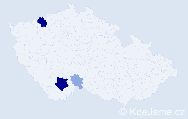 Příjmení: 'Proll', počet výskytů 11 v celé ČR