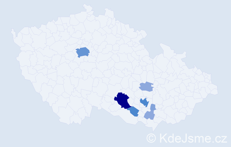 Příjmení: 'Khor', počet výskytů 23 v celé ČR
