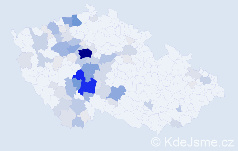 Příjmení: 'Pejša', počet výskytů 342 v celé ČR