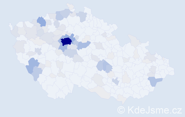 Příjmení: 'Chroustová', počet výskytů 435 v celé ČR