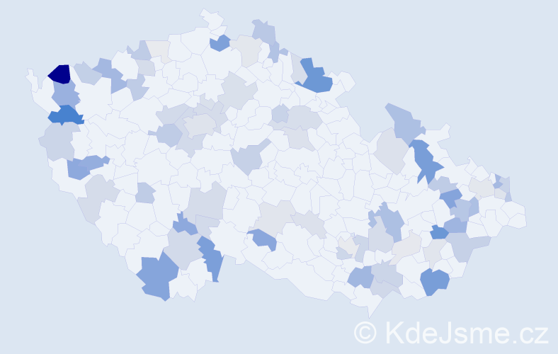 Příjmení: 'Kovačík', počet výskytů 253 v celé ČR